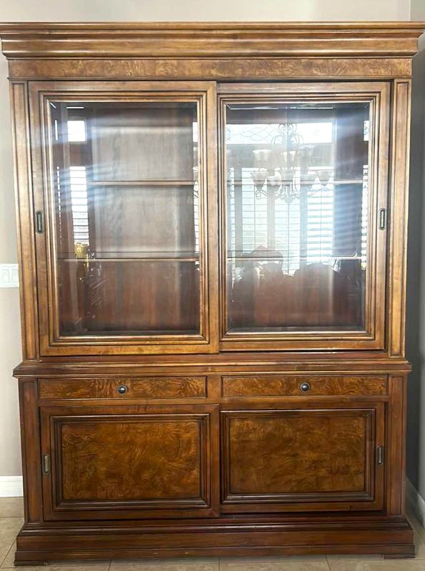 Photo 1 of ETHAN ALLEN TOWNHOUSE CHINA HUTCH  
68“ x 19 1/2“ x 87”