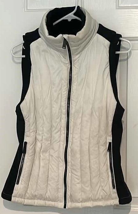 Photo 1 of WOMENS CALVIN KLEIN BLACK AND WHITE VEST SIZE LARGE