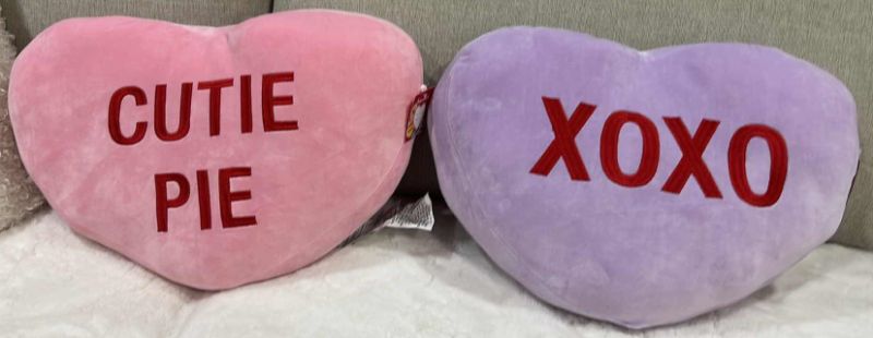 Photo 1 of TWO NEW SUPER SOFT SQUISHY SWEETHEART PILLOWS 22” x 15”