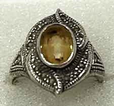 Photo 1 of FINE JEWELRY- .925 STERLING SILVER RING WITH GEMSTONE SIZE 7.5