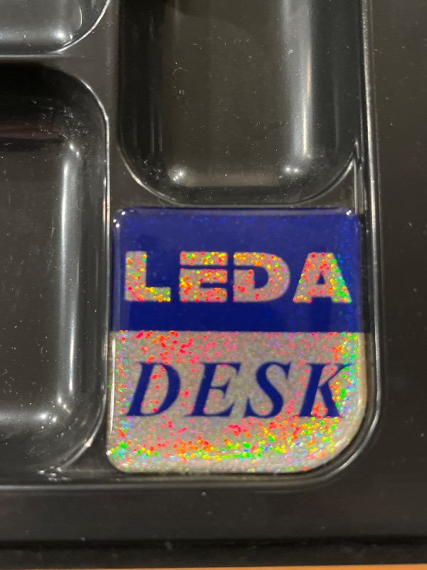 Photo 1 of LEDA DESK WOOD & SILVER FINISH ROLLING FILE CABINET 17.25” X 21.25” H26.5”