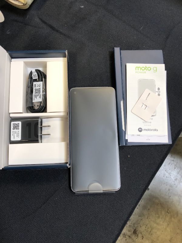 Photo 2 of Moto G Power | 2021 | 3-Day Battery | Unlocked | Made for US by Motorola | 3/32GB | 48MP Camera | Silver & OTTERBOX Commuter LITE Series Case for Moto G Power 2021- Black
