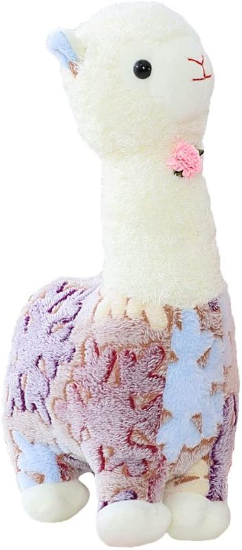 Photo 1 of Oternal Alpaca Plush Doll, Soft and Snuggly Plush Stuffed Animal, 16-inch Large Plush Alpaca for Kids, Cute Alpaca Plushie, Colorful Snowflake Stuffed Alpaca, Cuddly and Huggable Animal Plushies
