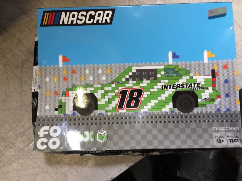 Photo 3 of FOCO BRXLZ NASCAR #18 Kyle Busch Race Car 3-D Construction Toy
