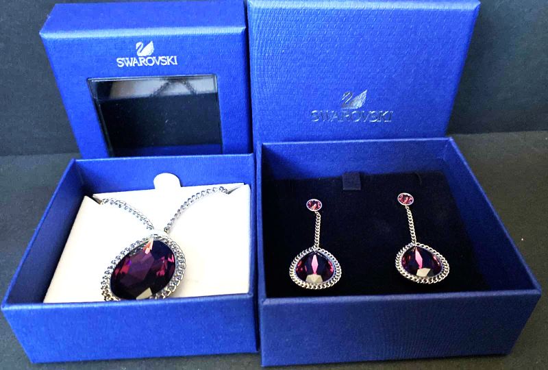 Photo 1 of SWAROVSKI NECKLACE AND EARRINGS