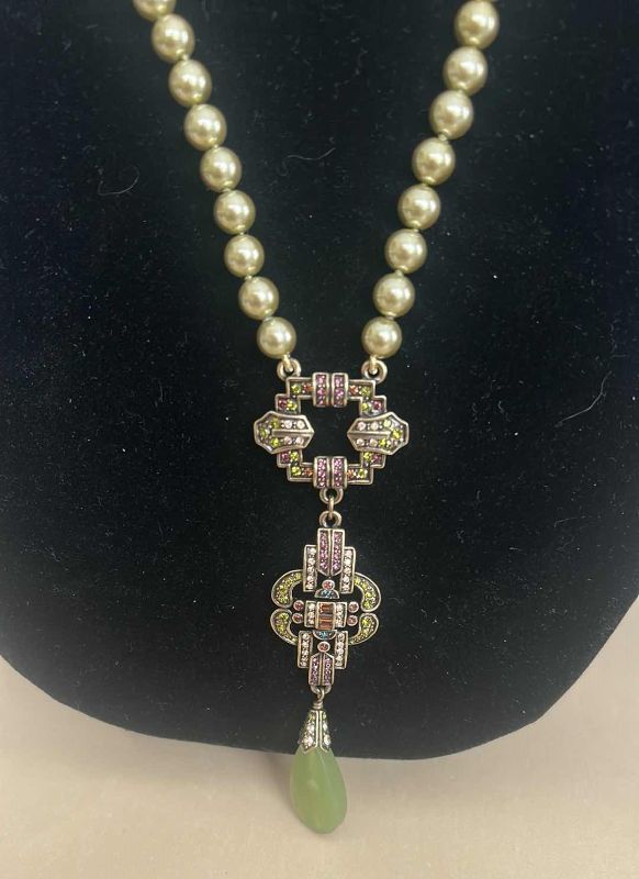 Photo 2 of FASHION JEWELRY - LONG BEADED AND CRYSTAL NECKLACE