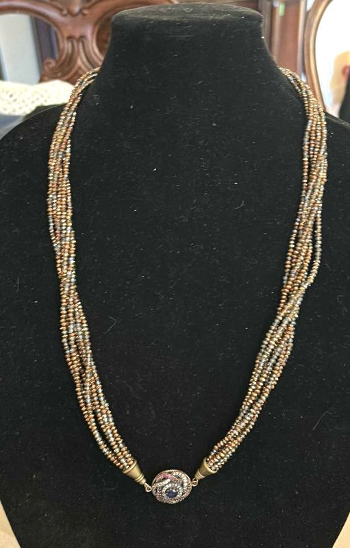 Photo 1 of FASHION JEWELRY - LONG BEADED AND CRYSTAL NECKLACE