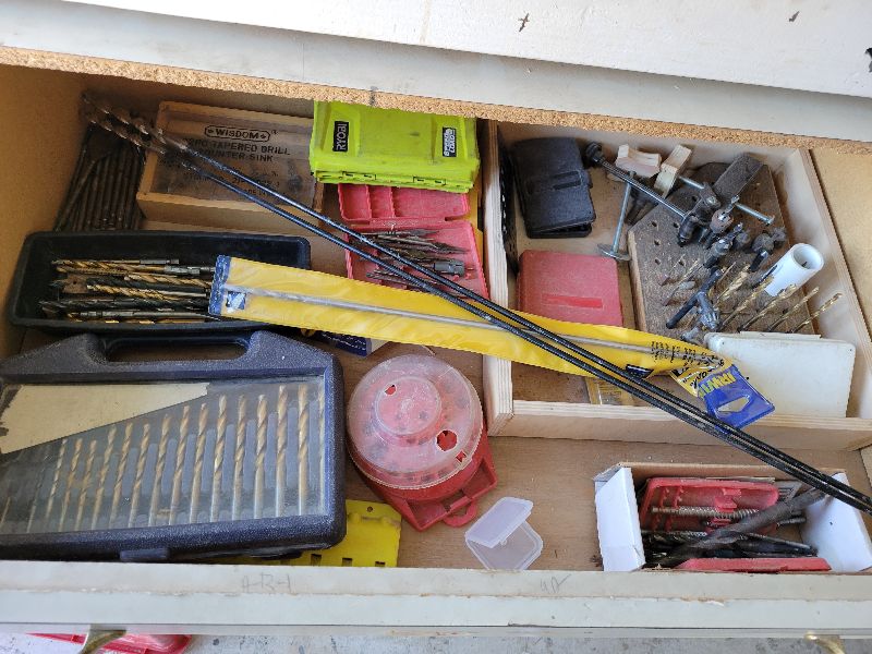Photo 1 of DRAWER OF DRILL BITS