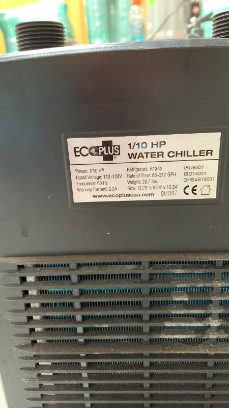 Photo 3 of ECPLUS 1/10 HP WATER CHILLER