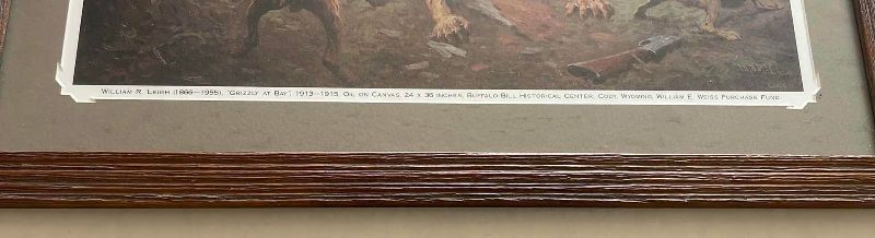 Photo 2 of “GRIZZLY AT BAY” WILLIAM R. LEIGH (1915) FRAMED ARTWORK 26” X 19.5”