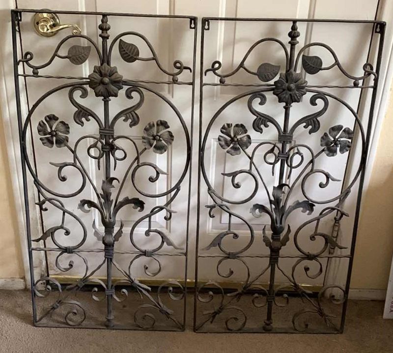 Photo 1 of PAIR OF WROUGHT IRON GATES 36” X 18” EACH