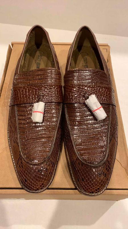 Photo 2 of MENS STACY ADAMS LIZARD PRINT DRESS SHOES SIZE 14W