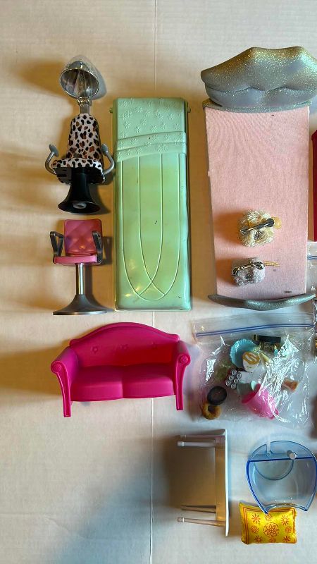 Photo 2 of SET OF DOLL HAIR SALON FURNITURE AND ACCESSORIES