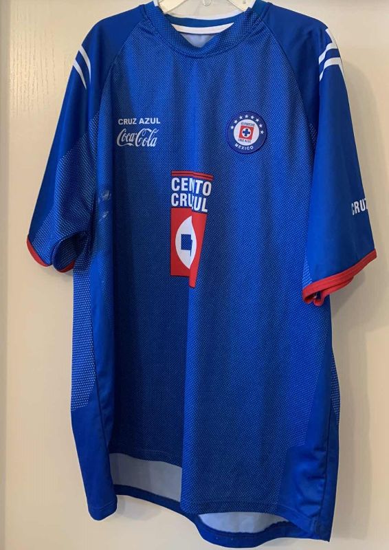 Photo 1 of SOCCER MEXICO CRUZ AZUL SOCCER JERSEY MENS LARGE