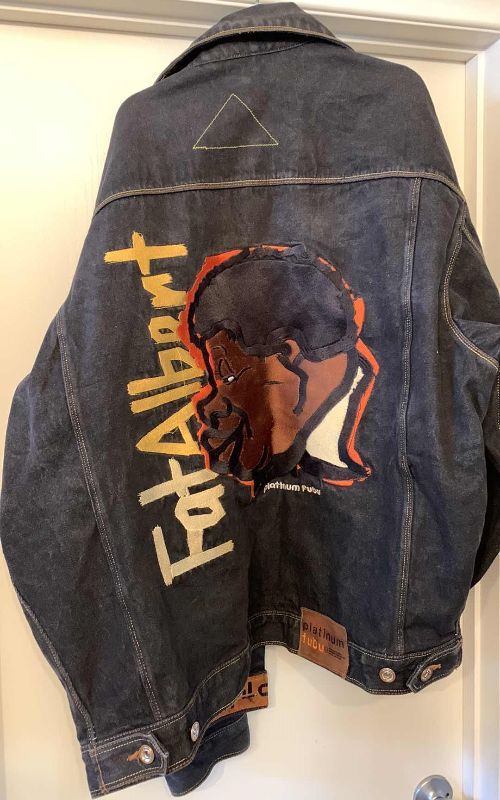 Photo 1 of PLATINUM FUBU FAT ALBERT DENIM JACKET SIZE XXL