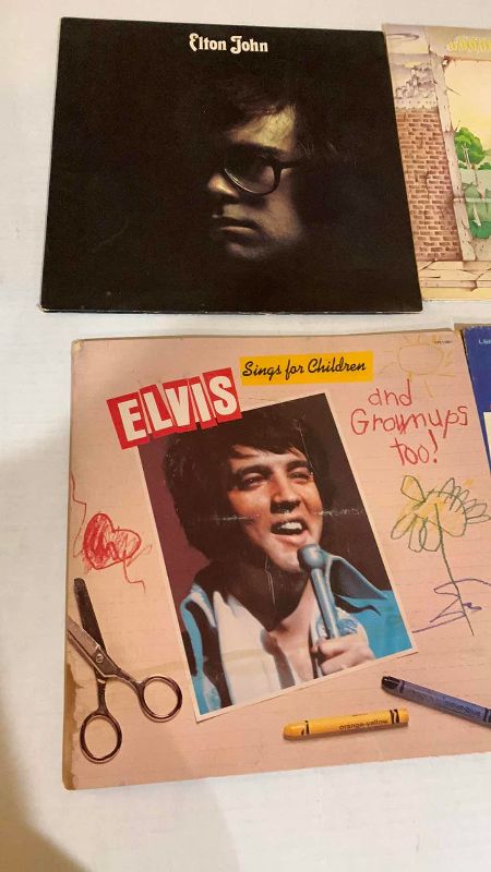 Photo 2 of ASSORTED VINTAGE RECORD ALBUMS VARIOUS ARTISTS: ELVIS,ELTON JOHN, AND LOGGINS AND MESSINA