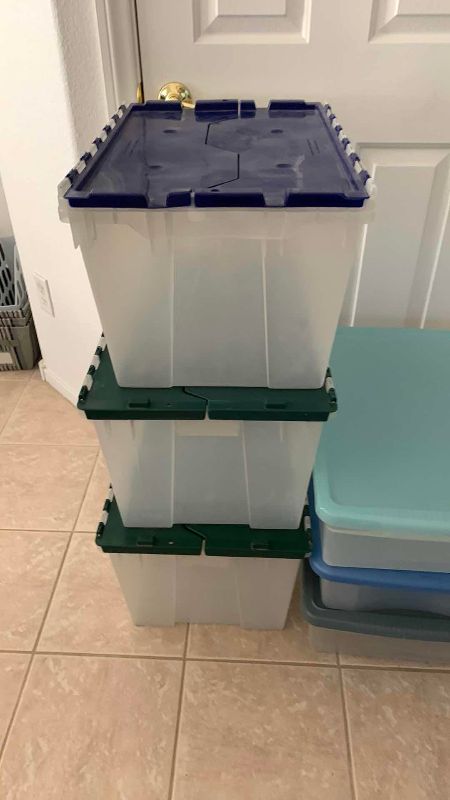 Photo 1 of ASSORTED PLASTIC STORAGE CONTAINERS