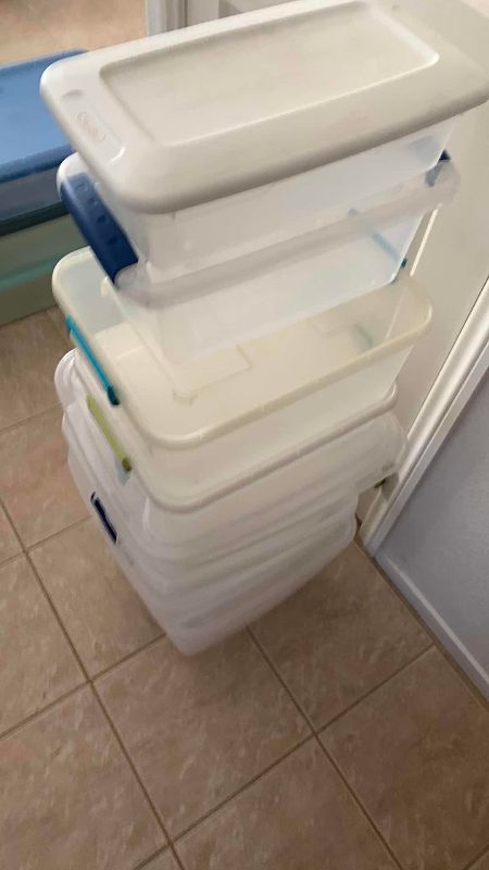 Photo 1 of PLASTIC STORAGE CONTAINERS