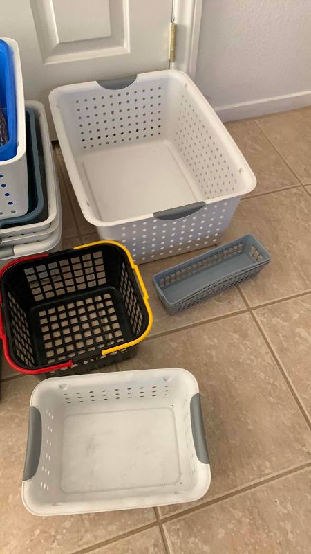 Photo 1 of PLASTIC STORAGE CONTAINERS AND BASKETS