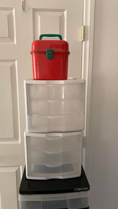 Photo 1 of STORAGE AND PLASTIC DRAWERS
