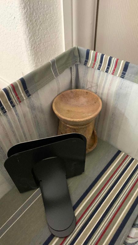 Photo 1 of HOME GOODS, BACK MASSAGER, AND RATTAN TRASHCAN