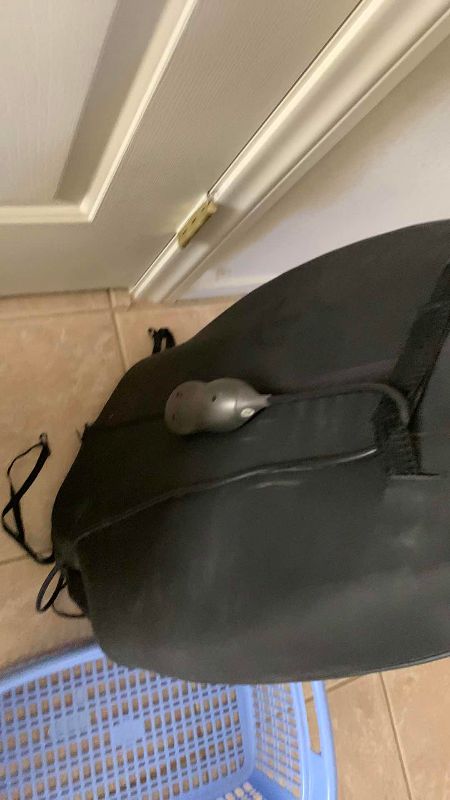 Photo 1 of HOME GOODS, BACK MASSAGER, AND RATTAN TRASHCAN