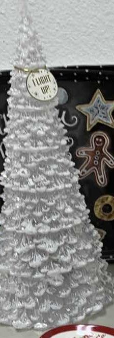 Photo 1 of 6  CHRISTMAS DECOR LIGHT UP TREES, 4 SERVING TRAYS AND A COFFEE MUG 