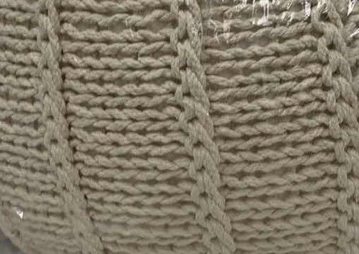 Photo 1 of HOME DECOR BEIGE POUF 18"