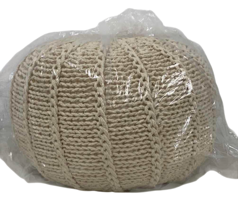Photo 1 of HOME DECOR BEIGE POUF 18"