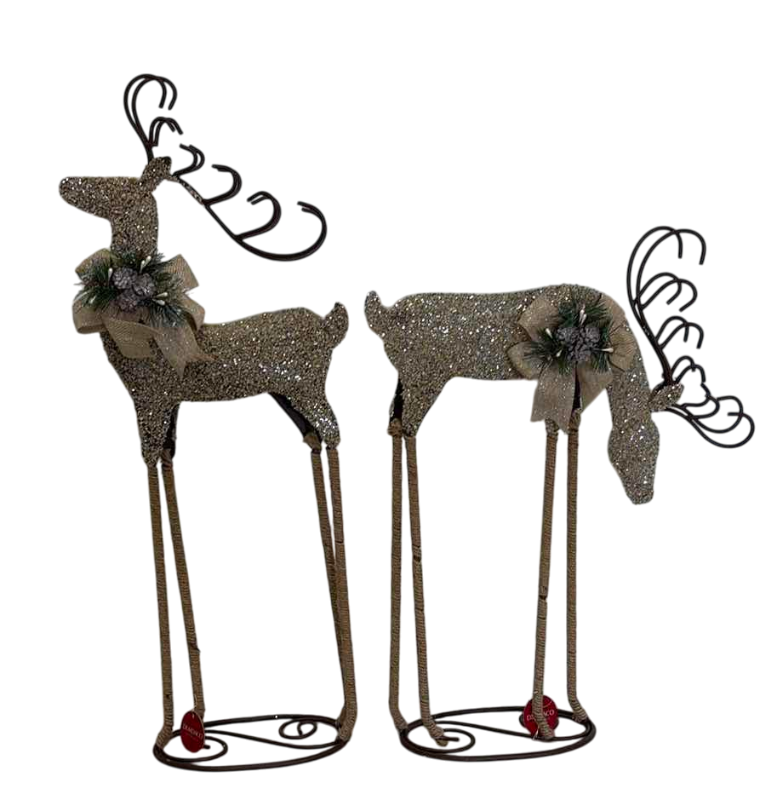 Photo 1 of NIB 2-PCS HOLIDAY REINDEER DECORATIONS