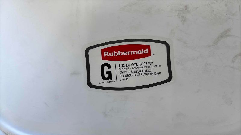 Photo 1 of 2-PCS RUBBERMAID 13G TRASH CANS