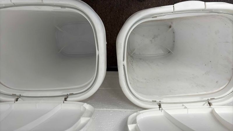 Photo 1 of 2-PCS RUBBERMAID 13G TRASH CANS