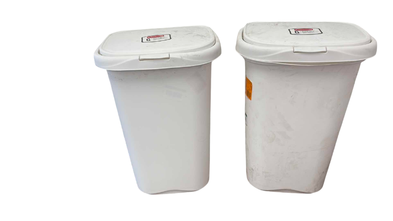 Photo 1 of 2-PCS RUBBERMAID 13G TRASH CANS