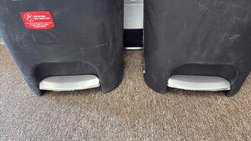 Photo 1 of 3-PCS RUBBERMAID 13G TRASH CANS