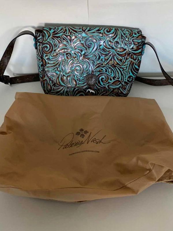 Photo 1 of PATRICIA NASH ROSALINI TURQUOISE GENUINE ITALIAN LEATHER PURSE