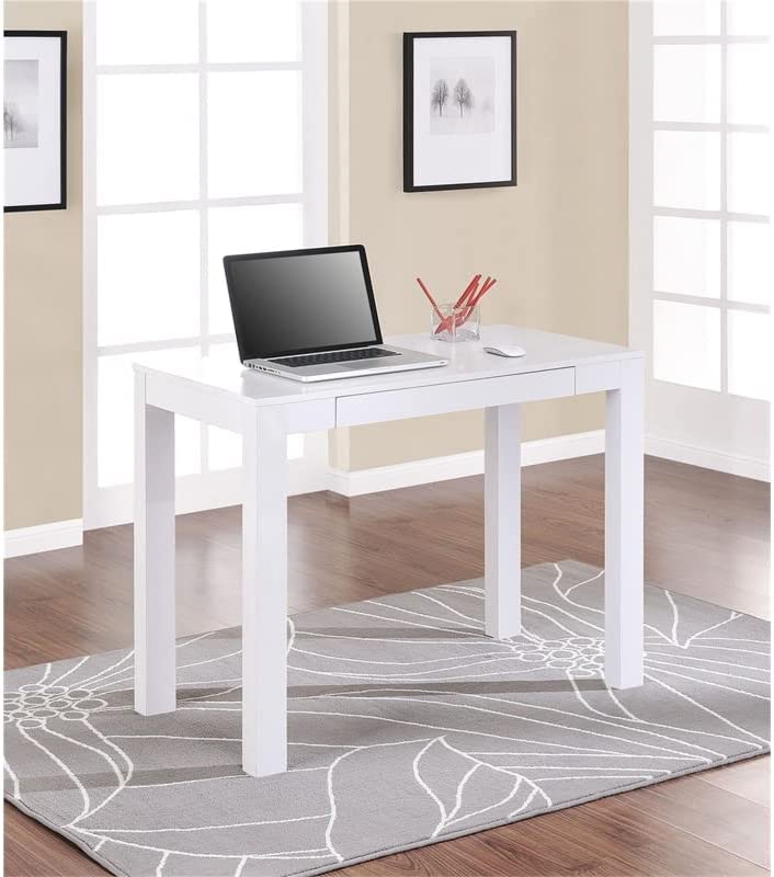 Photo 1 of WHITE PARSONS DESK W DRAWER 39" X 19.5" H30"