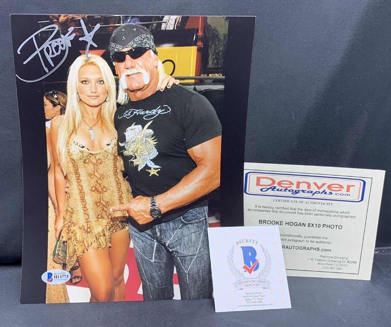 Photo 1 of BROOKE HOGAN  - SIGNED AUTOGRAPHED PHOTO W LETTER OF AUTHENTICITY BY BECKETT 8” X 10”