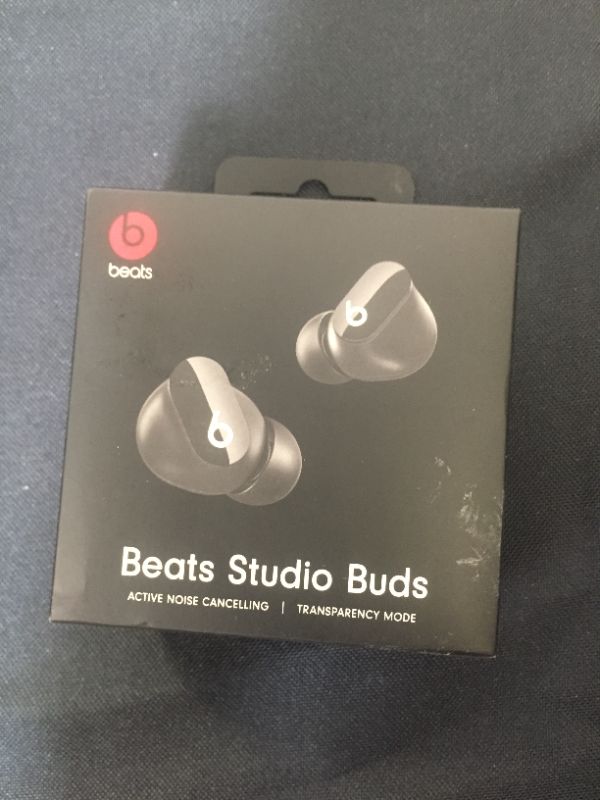 Photo 3 of Beats Studio Buds – True Wireless Noise Cancelling Earbuds – Compatible with Apple & Android, Built-in Microphone, IPX4 Rating, Sweat Resistant Earphones, Class 1 Bluetooth Headphones - Black --- FACTORY SEALED 
