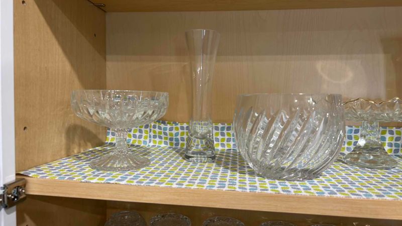 Photo 1 of SHELF OF CRYSTAL IN KITCHEN