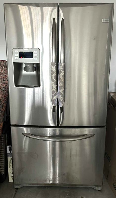 Photo 1 of STAINLESS STEEL GE PROFILE FRENCH DOOR REFRIGERATOR  3’ x 32” x 70”