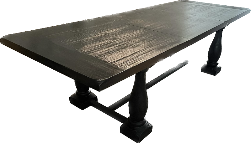Photo 7 of GRAYSON EXTENSION BLACK SOLID WOOD DINING ROOM TABLE (78” long without the leaf and 110” long with the leaf.
39” wide and 31” tall)