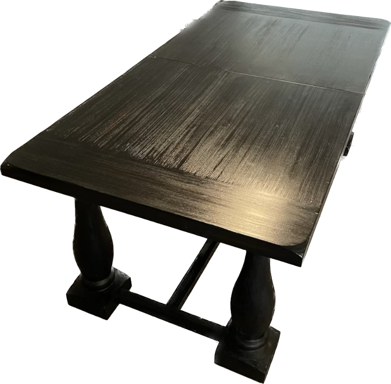 Photo 1 of GRAYSON EXTENSION BLACK SOLID WOOD DINING ROOM TABLE (78” long without the leaf and 110” long with the leaf.
39” wide and 31” tall)