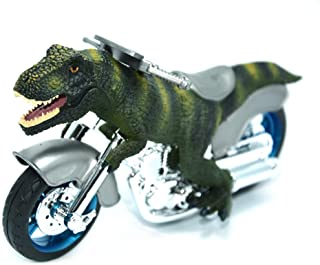 Photo 1 of BigNoseDeer Dinosaur Motorcycle Toys - Animal Friction Motorcycles Toys Dinosaurs Tyrannosaurus T Rex 7.1" x 4"
