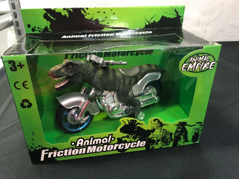 Photo 2 of BigNoseDeer Dinosaur Motorcycle Toys - Animal Friction Motorcycles Toys Dinosaurs Tyrannosaurus T Rex 7.1" x 4"
