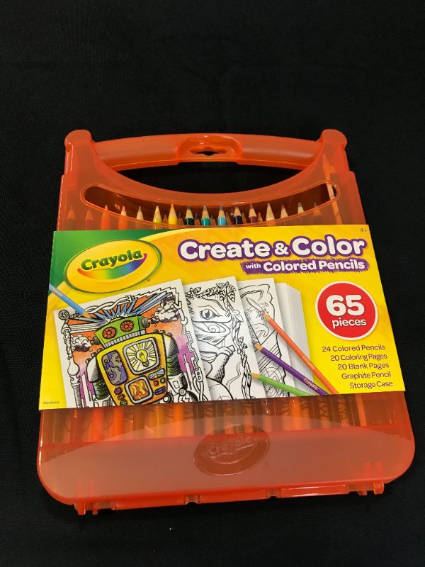 Photo 2 of Crayola Colored Pencils Coloring Art Case with Coloring Pages, Gift For Kids