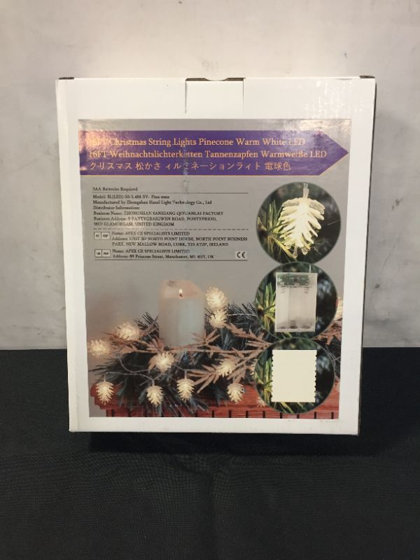 Photo 1 of Christmas Lights Christmas Indoor Decorations Pinecone String Lights with 50 Warm White LEDs Battery Operated
