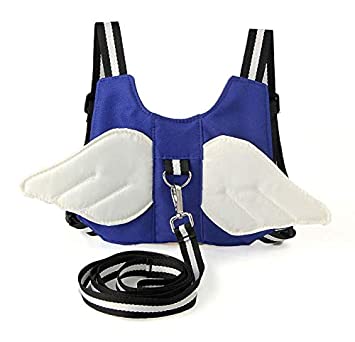 Photo 2 of SAYGOGO Anti-Lost Belt Baby Traction Rope, Blue with BLACK WINGS