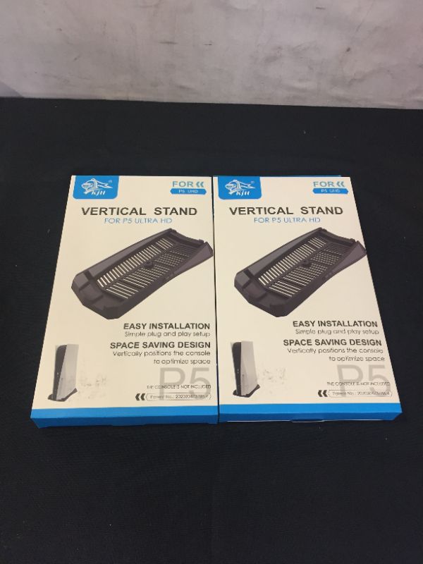 Photo 2 of Keten PS5 Vertical STAND for Playstation 5 with Built-in Cooling Vents and Non-Slip Feet, Specially Designed for PS5 Ultra HD Console(CD-ROM Version) 2 PACK