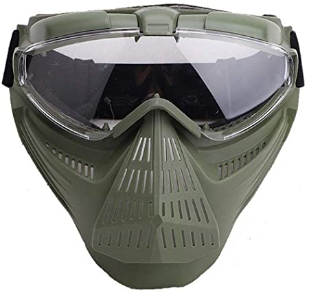 Photo 1 of JFFCESTORE Tactical Protective Airsoft Mask Full Face Mask for Halloween Airsoft Cosplay Costume
