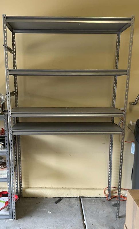 Photo 3 of 2-METAL GARAGE SHELVING UNITS (CONTENTS ON SHELVES SOLD SEPARATELY, NOT INCLUDED)